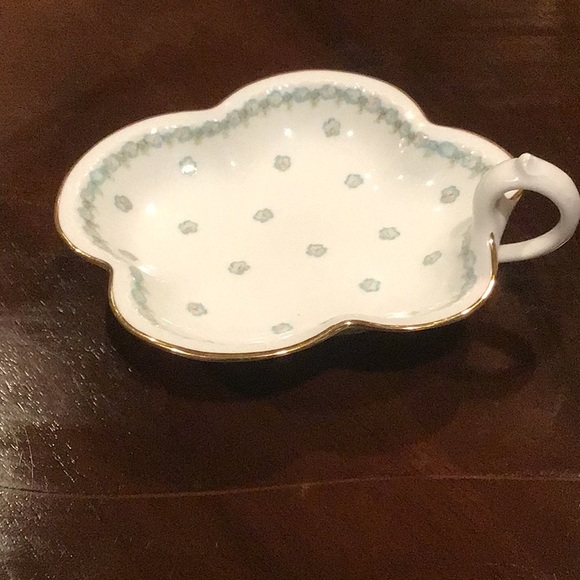 HTF Vintage Royal Limoges Relish Trinket Handled Dish - Picture 4 of 10
